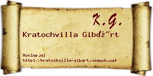 Kratochvilla Gibárt névjegykártya